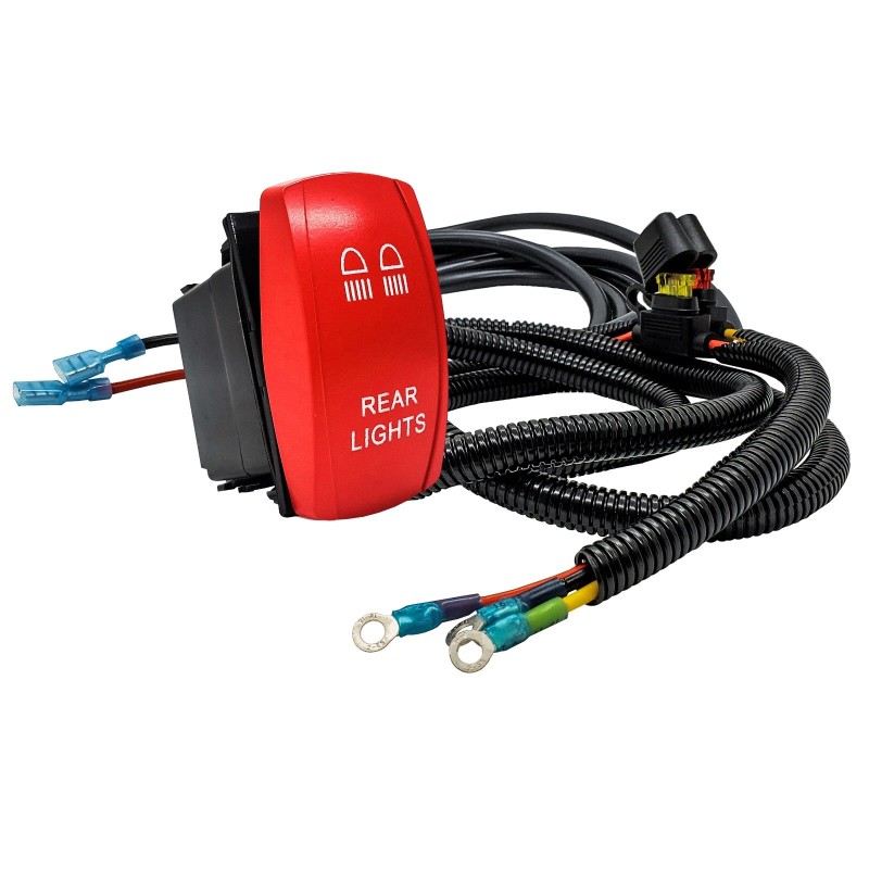 OZ-USA 10ft Power Busbar Wire Harness Kit + Rear Lights