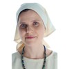 HEMAD Medieval Cotton Headscarf Model: Laudamie, White