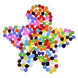 DOITOOL 200pcs Yarn Pom Poms Craft Balls for DIY Mini Pompoms Colorful Craft Supplies Decorative Pom Poms Set