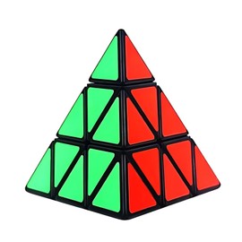 Pyramid Speed Cube Brain Teasers 3X3X3 Speed Cube Triangle Puzzle Magic Cube Brain Teaser Puzzle Toy Black 3X3