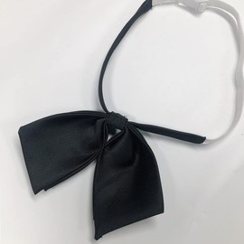 Mantieqingway Adjustable Pre-Tied Bow Tie for Women Girls Blouse Neck ties for Uniform Shirt Bowknot Neckwear (Black)