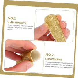 Beavorty Hair Scissors Protective Cover 2pcs Leather Scissor Trimming Tool Protection