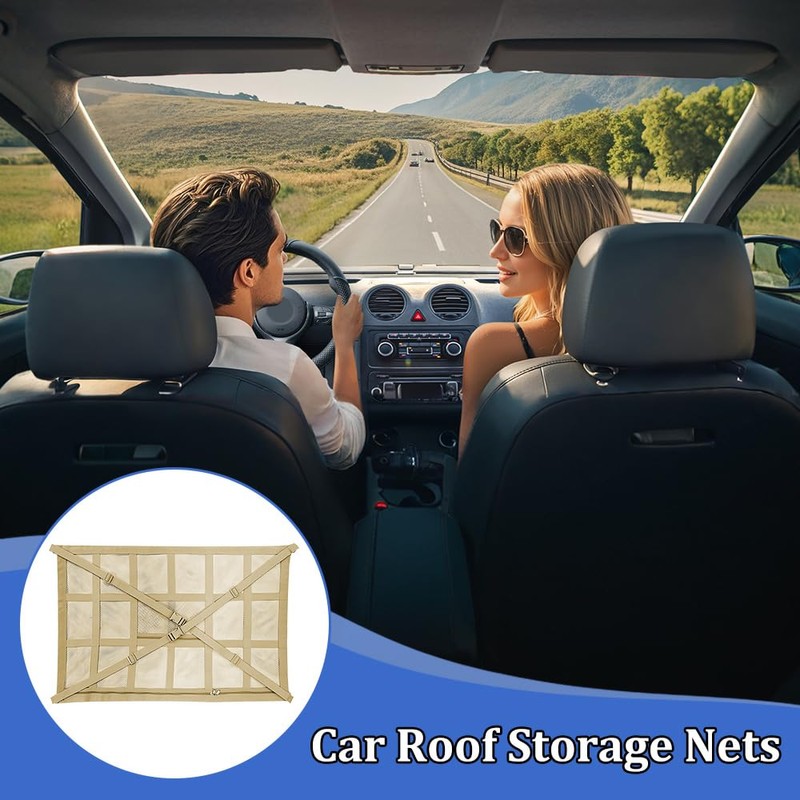 HLIWS 1 Pcs Large Capacity Car Roof Storage Nets,for storing