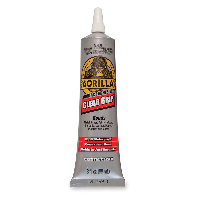 Gorilla Clear Grip Waterproof Contact Adhesive, , 3 Ounce, Clear,
