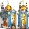 DIY Book Nook Kit, 3D Wooden Puzzle Mosque Miniature Booknook