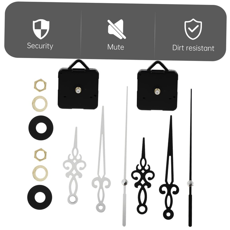 Gadpiparty 2sets Silent Quartz Clock Movement Mechanism Durable DIY Watch