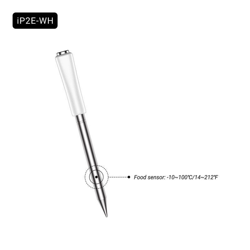 White Wireless Meat Thermometer Probe for INKBIRD INT-12-BW,Wireless Meat Thermometer