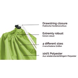 ZOLLNER Set of 4 Packing Bags for Suitcases, Backpacks, Travel Bags and Much More, Green