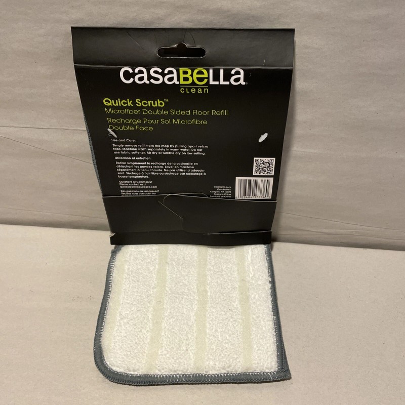 Casabella Quick Scrub Microfiber Double-Sided Floor Spray Mop #17700 Refill