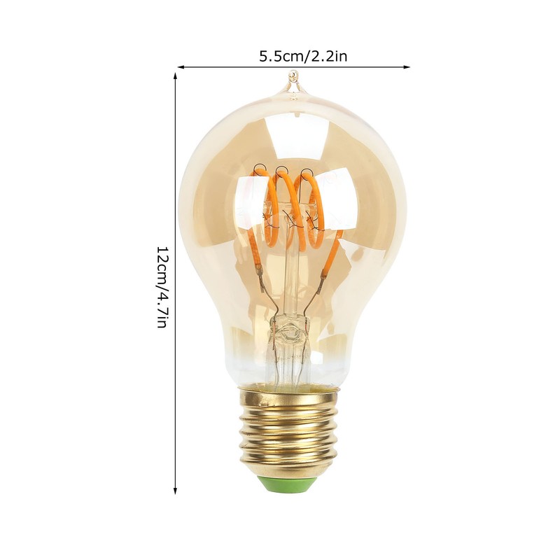 A60 Antique Bulb E27 Base Dimmable LED Filament Bulb 4W