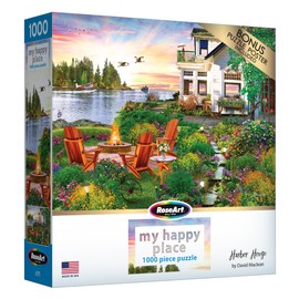 RoseArt - My Happy Place - Harbor House - 1000 Piece Jigsaw Puzzle for Adults