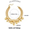 CLASSYZINT 4-Layer Adjustable Gold Heart Pendant Necklace Chunky Layered Chain