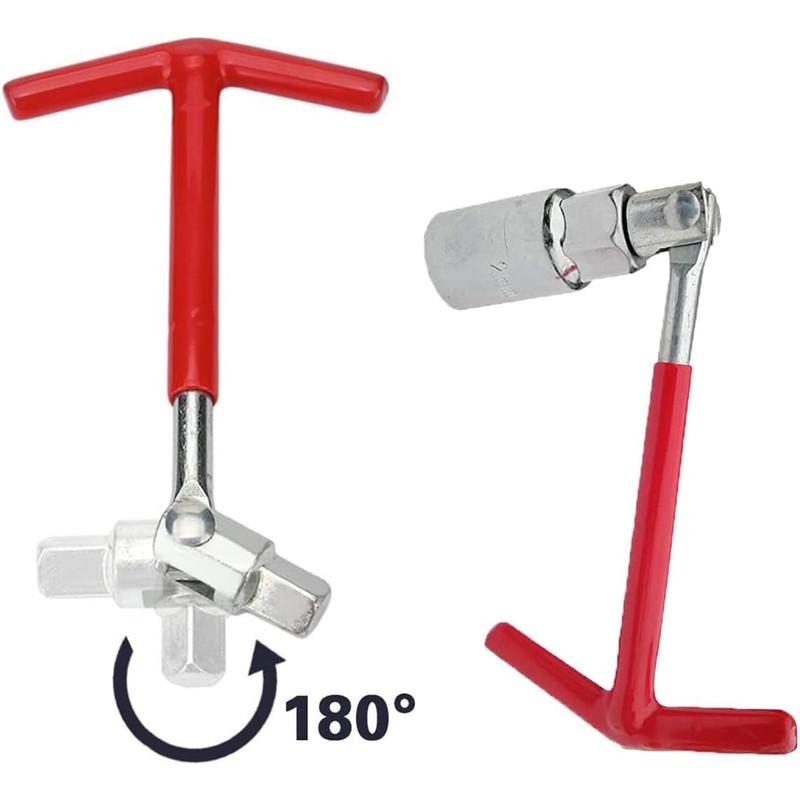 Walquicks T-Type Non-Slip Double Universal Joint Spark Plug Handle Socket