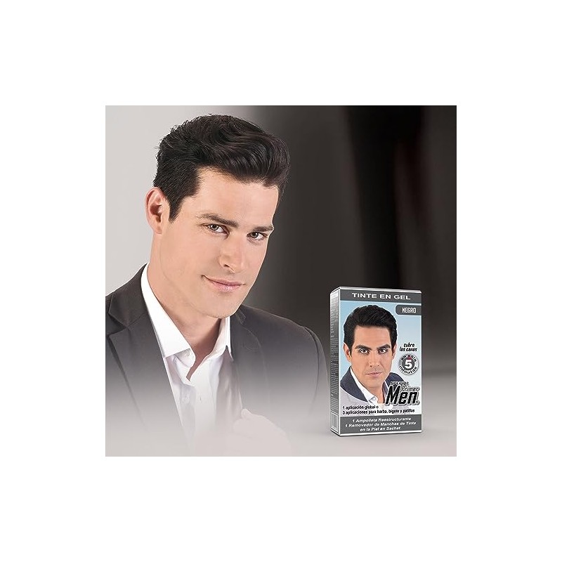 Loquay Primer Men Tinte en gel, Negro, 111 g