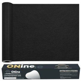 ONine Leather Repair Patch，Leather Repair Tape, 16 x 48 inches Leather Repair Patch for Furniture,Vinyl Repair kit，Leather Couch Patch，for Sofas, Furniture, car Seats(Black)