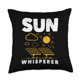 Renewable Energy Systems Apaprel For Men And Women Renewable Systems Sun Whisperer Clean Energy Throw Pillow, 18x18, Multicolor