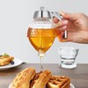 TONGMAN Acrylic Honey Dispenser,Syrup Dispenser, with Stand Honey Container ，Beautiful