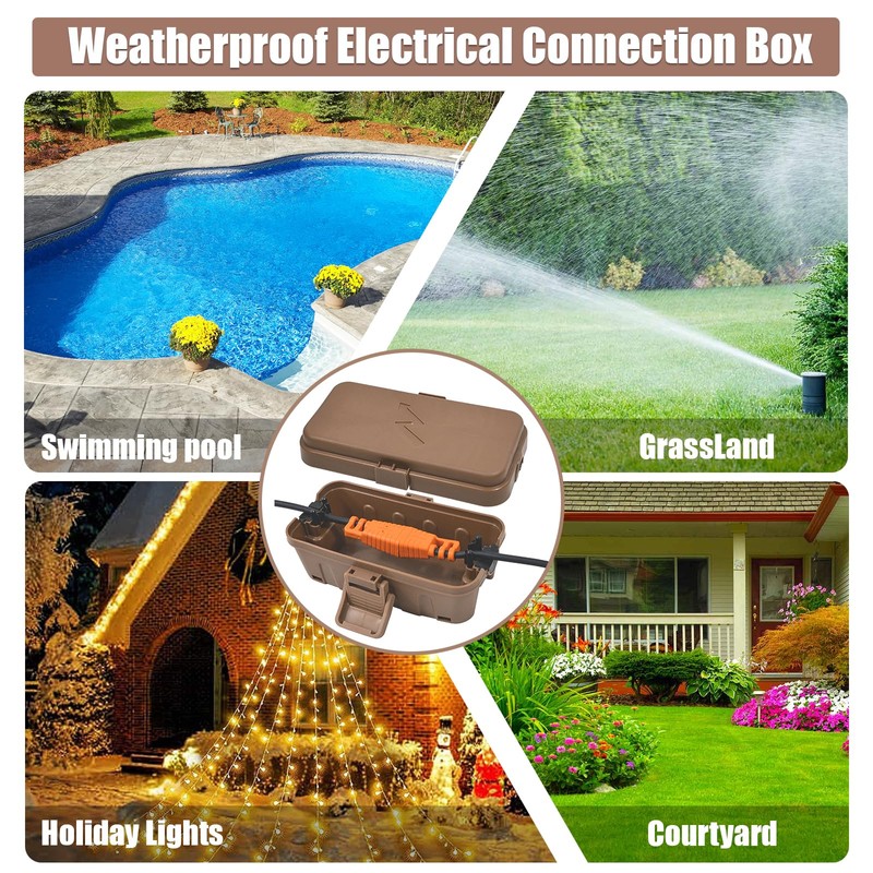 Hrensaw Small Weatherproof Electrical Connection Box(6 x 3.5 x 2.2inch),Outdoor