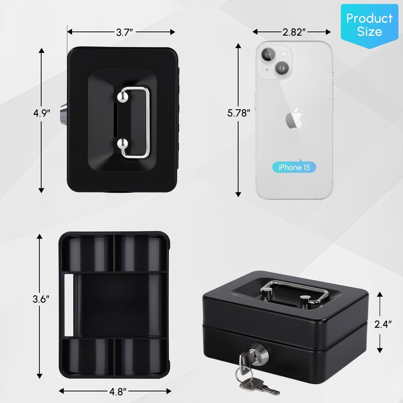 Mini Cash Box with Slot Small Cash Box with Money