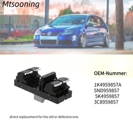 Mtsooning Single Electric Window Regulator Window Master Switch Power Window Regulator Switch 5ND959857 1K4959857A For CC Golf MK5 MK6 Jetta Passat Tiguan Rabbit