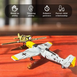 lovlaugh Spitfire & BF-109 Military Plane Building Blocks Set - 997 PCS - Detailed WWII Fighter Aircraft Models for Adults and Kids for Aviation Enthusiasts