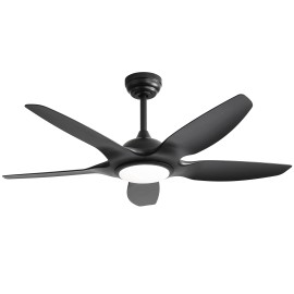 USA in Stock 48 Inch Chandelier Fan Decorative Indoor Modern Ceiling Fan with Led Light and Remote ControlLamp Power(W): 18, Color: Black, Emitting Color: 3 CCT, Wattage: 35W