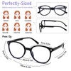 KoKoBin 3 Pack Retro Round Reading Glasses for Women，Blue Light