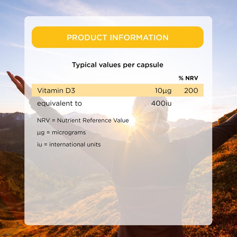 Healthspan Vitamin D3 10µg (8 Months' Supply) | Support Your