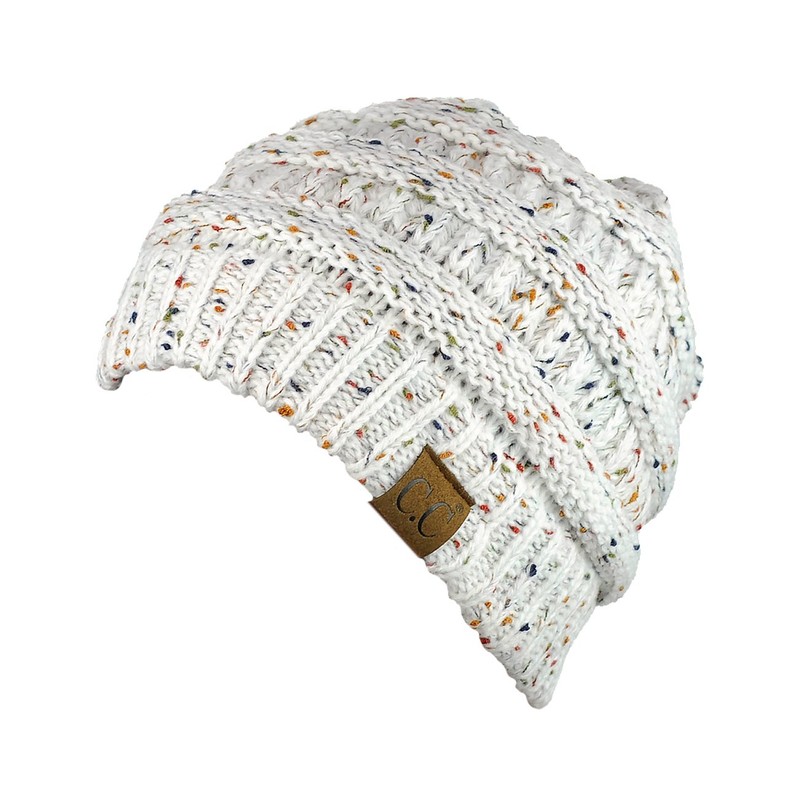 C.C Trendy - Gorro de punto trenzado grueso y suave