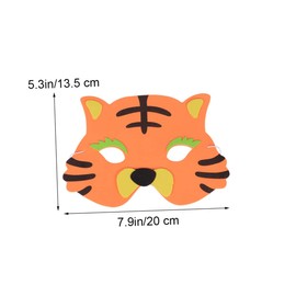 jojofuny Animal Masks for Children 5 Tiger Zebra Panda Cat Kids Party Favors Carnival Masks Comfortable Eva Material