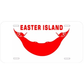 Easter Island Flag with Name Novelty Car Tag License Plate
