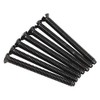 Merriway BH07455 (10 Pcs) Black Electrical Socket Screws Raised Countersunk