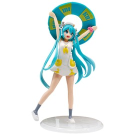 YCVBCY Anime Figure Swimming Ring Anime Girl Figure Summer 21 cm Desktop Decorations Model Statue Blue