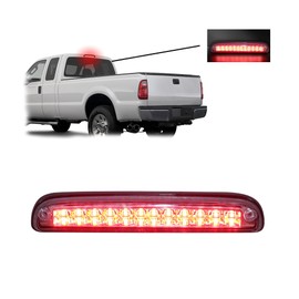 DimFlux LED 3rd Brake Light LED High Mount Stop Light Compatible with 1999-2016 Ford F250/F350/F450/F550 Super Duty 3rd Brake Light Assembly Compatible with 1993-2011 Ford Ranger（Chrome）
