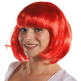 Ilovefancydress Adults Thick Quality Bob Wig - 20s Style Party Cosplay Short Wig (Red)