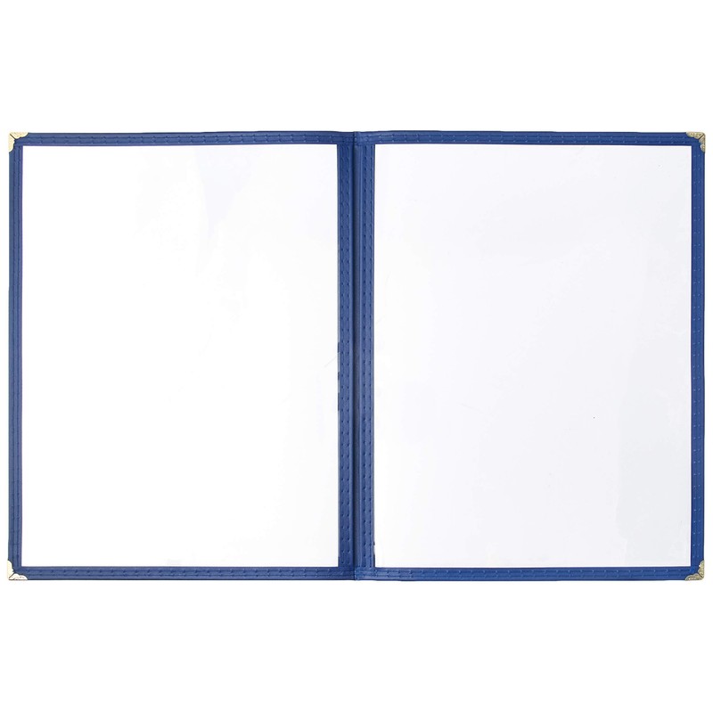 Winco Double Fold Menu Cover, 12-Inch x 9.5-Inch, Blue