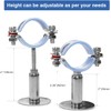 AKIHISA 1-37/64 Inch Ceiling Mount Pipe Support,2 Pack Adjustable 304