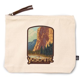 Lantern Press Yosemite National Park, California, El Capitan, 100% Cotton Zipper Pouch, Travel Accessory, Go Bag