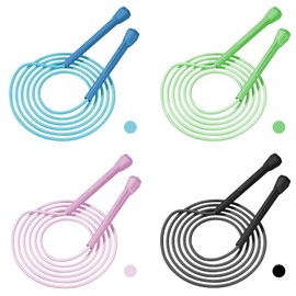 Hitchuey Adjustable Skipping Rope Children, 4 Pieces 300 cm Lightweight Children's Rope Skipping Rope, Skipping Rope Children for 6 | 7 | 8 | 9 | 10 Years Boys and Girls