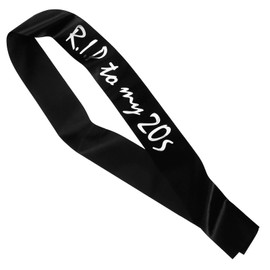 DEARMAMY Rip To My 20S Birthday Sash - White Sash "Rip To Birthday" Decoration For Teenagers Sash For Birthday Party