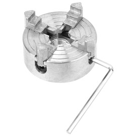 Pomya Four-Claw Lathe Chuck. Outer Diameter 12-65 mm Inner Diameter 1.8-56 mm .Z011A. Made of Zinc Alloy. Lathe Accessories. Single Action Four-Claw Chuck. Used on Mini Metal Lathes