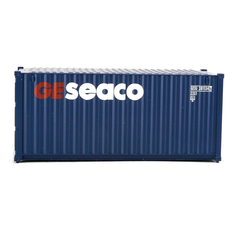 Walthers Scenemaster HO Scale Model of GE Seaco (Blue, White,
