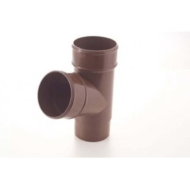 FloPlast Brown Round Downpipe Branch 68mm x 112.5°