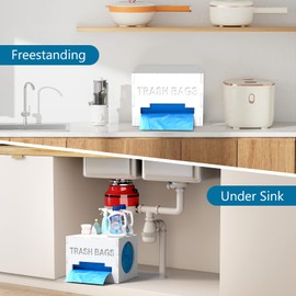 LOSADY Largest Club Size Trash Bag Holder, Trash Bag Dispenser, 10.6" x 8.65" - Holds 200 Rolls & Regular Size Rolls, Wall-Mounted Cleaning Supplies Organizer for Kitchen & Laundry Room