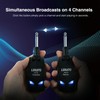 LEKATO WS-80 Wireless Guitar System 2.4Ghz, Audio Wireless Transmitter Receiver
