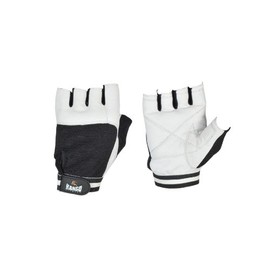 Kango Weight Lifting Padded Leather Gloves Fitness Training Body Building Gym Sports X-Small White S-002P