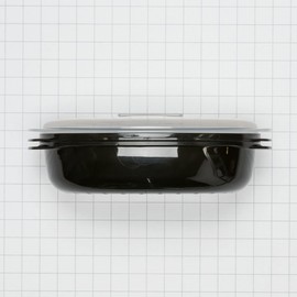 Whirlpool W10660052 Universal Microwave Steamer, 13 3/4" x 8 1/2" x 5 1/4", Black