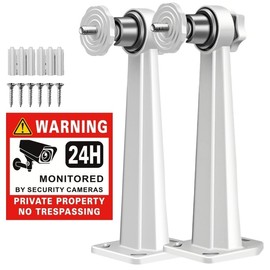 SamIdea 2-Pack 1208 Aluminum Alloy 6.7” Security Camera Mount Bracket | Adjustable Wall & Ceiling Mount for PTZ, Wireless, IP CCTV & Surveillance Cameras