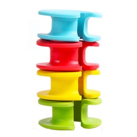 Teensery 8 Pcs Clothes Hanger Hooks Silicone Anti-Slip Clothes Hanger Spacers Hooks Anti-Off Hanger Fixing Ring Hooks for Closet Organizer System