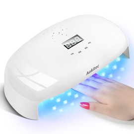 Aokitec 78W UV Lampe für Gelnägel, LED Lampe Nägel Nagellack Trocknergerät UV Lampe für alle Arten von Nail Art| 4 Zeitgeber LCD-Anzeige| Auto Sensor| Schnell Trocknend, Geschenke für Frauen